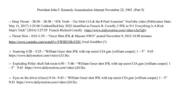 5 – President John F. Kennedy Assassination Attempt | Michelle Stefanick