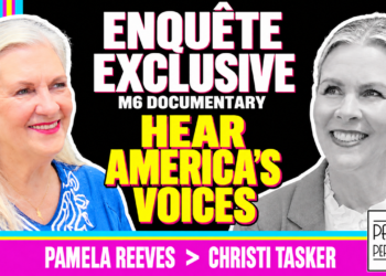 Trump’s Second Term: Tariffs, Immigration &Amp; Veterans | M6 Documentary Featuring Christi Tasker — Patriots Perspective Thumbnail Featuring Outlined Portraits And A Yellow Viewer Callout.