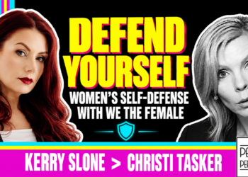 Women’s Self-Defense, Miami Politics &Amp; James Bradley | Awake Nation, Jan. 30, 2024 — Patriots Perspective Thumbnail Featuring Outlined Portraits And A Yellow Viewer Callout.
